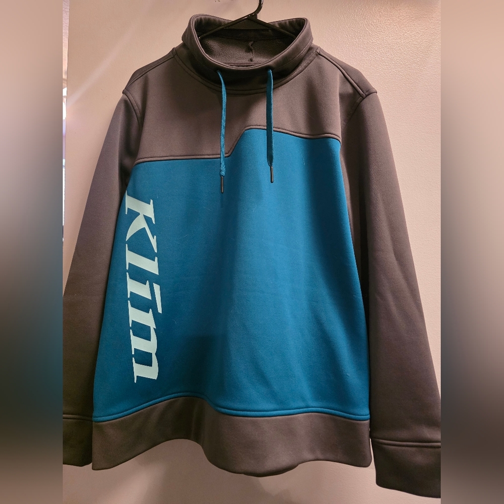 KLIM Women's Accelerate Pullover Asphalt - Deep Lagoon 2XL